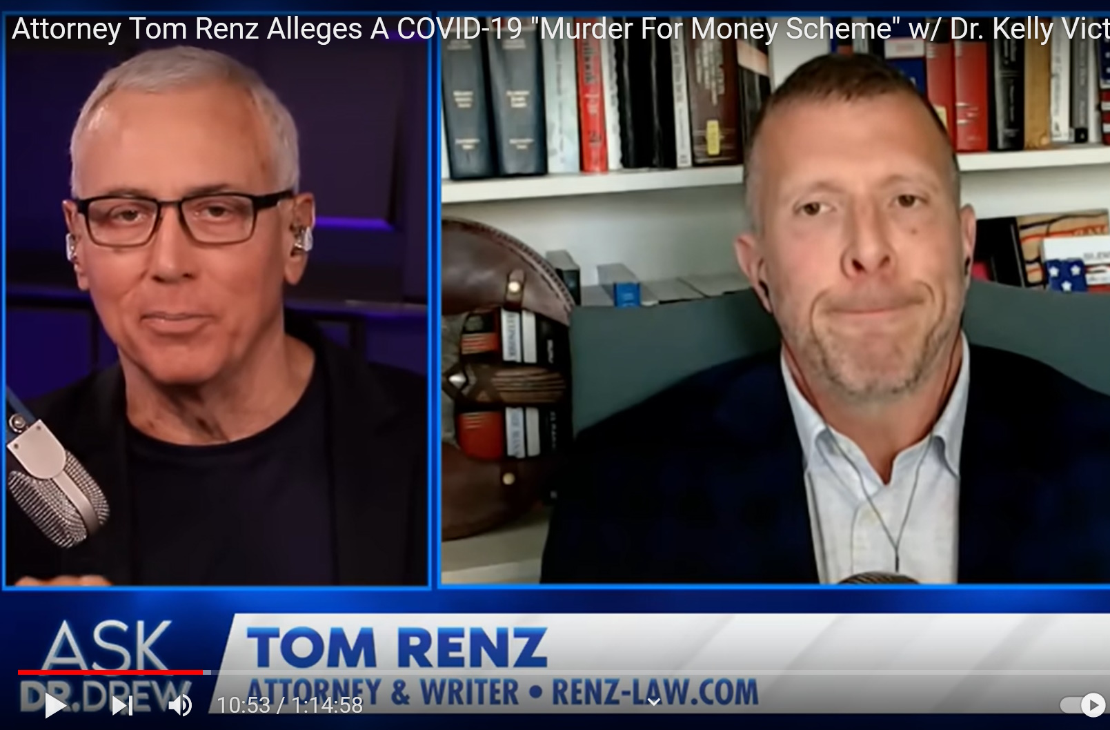 Tom Renz and Dr Drew Covid Crimes Interview