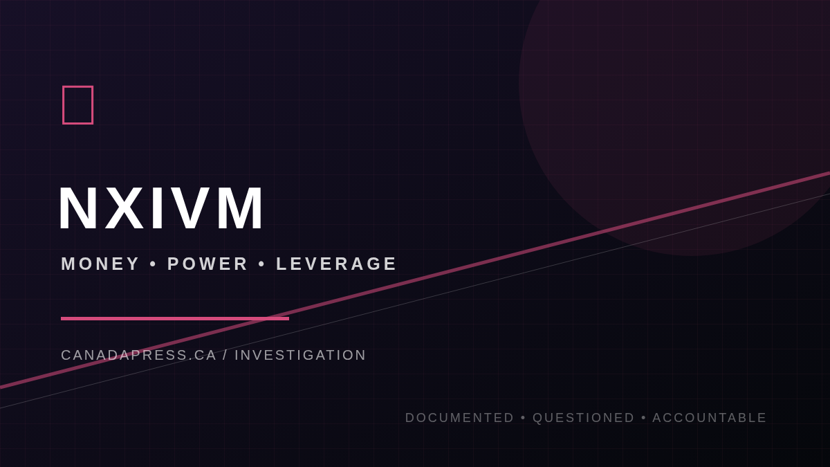 The Bronfman Heiresses and NXIVM: Money, Power and the Blackmail Machine